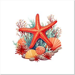 Orange Starfish Posters and Art